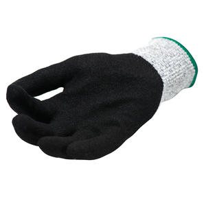 Guanto antitaglio antitaglio rivestito in Nitrile sabbioso HPPE + rivestimento in filo di acciaio ANSI A4 - Product Image 5