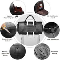 Sacs à vêtements de voyage pour hommes, sac de voyage en cuir pour vêtements, sac de costume convertible avec compartiment à chaussures pour les voyages d'affaires