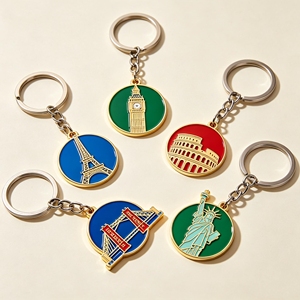 Porte-clés Souvenir Touristique Premium en Métal, Reliefs 3D Personnalisés, Émail Dur, Cadeau Commémoratif Urbain pour <span class=keywords><strong>Agence</strong></span> de Voyage - Product Image 2