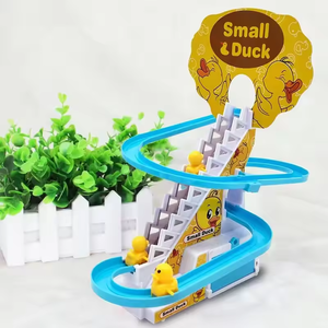3 / 6/12/15 Jeu de fentes pour canards sur chenilles Jouet à piles Feux de chemin de fer pour enfants et musique Jouets d'escalade pour escaliers de canard - Product Image 3