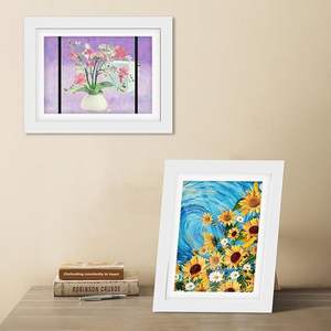 Cadre d'affichage rotatif pour œuvres d'art des enfants, conception à ouverture frontale pour un chargement facile des feuilles, support mural pour salle de classe et salle de jeux - Product Image 1