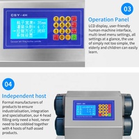 Machine de remplissage à quatre têtes pour parfums, liqueurs, liquides et lait, à hauteur réglable, simple d'utilisation, avec panneau de commande, prix de gros