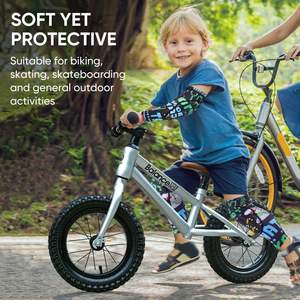 Ensemble de protections pour genoux et coudes pour enfants, protections souples pour tout-petits, motifs mignons, protections pour coudes et genoux avec rembourrage en EVA nid d'abeille - Product Image 4