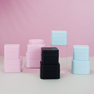 Wholesale Custom 5g 10g 15g 20g 30g 50g White Black pink Blue square pp Material Cream <b>Jar</b> <b>Plastic</b> <b>Jars</b> for Lotion Cream Scrub - Product Image 5