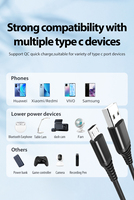 Kabel USB A ke Micro 5pin 2.4A, Kabel Charger Micro USB ke USB Braided, Kabel Pengisi Daya Micro V8