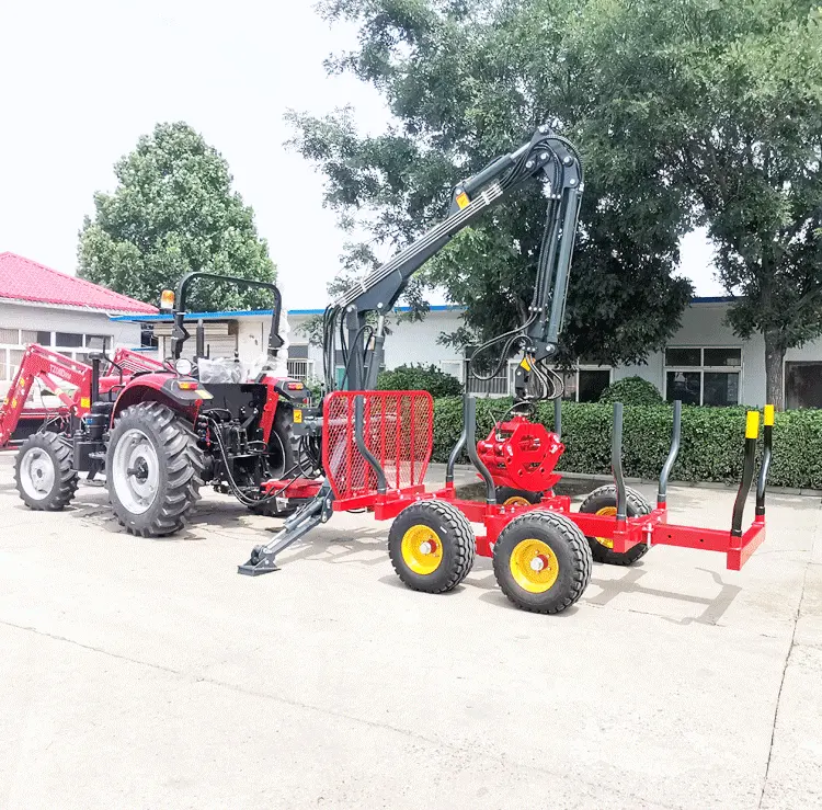 Traktor montiert!! Zapfwelle Hydraulik pumpe Holz-/Holz lader Holz anhänger mit Kran