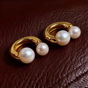 22877 Pendientes de Plata S925 para Joyería DIY con Doble Perla y Base Vacía de 6-8mm, Accesorios de Moda con Perlas de 6-8mm - Product Image 2