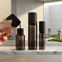 Bouteilles compte-gouttes en plastique PET transparentes noires vides de 10 ml, 20 ml, 30 ml, 40 ml, 60 ml, 100 ml, 120 ml avec bouchon à visser pour médicaments liquides