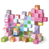 Lot de 100 Pièces Blocs Magnétiques en Plastique, Set Aventure STEM Jouets de Construction pour Enfants, Cubes Magnétiques pour Cadeaux de Noël