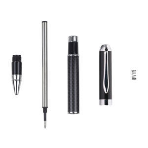 Bolígrafo de Punta Redonda Negro de la Marca Bonvada, Bolígrafo de Metal Promocional Publicitario de Lujo de Alta Calidad con Logotipo Personalizado, Tinta Negra - Product Image 2