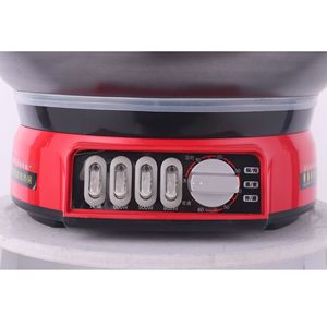 Stainless Steel Electric Hot Pot 32-40 Cm Multi Function Steamer Fryer Red - Product Image 2