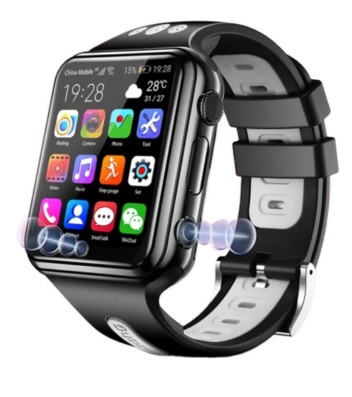 Kids 4G Square IPS Display Smart Watch with Camera One-click SOS GPS Tracker IP67 Waterproof