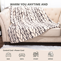 Nouvelle couverture chauffante électrique 50x60 pouces, chauffe rapidement, en sherpa tricoté, portable, pliable, lavable en machine pour l'hiver