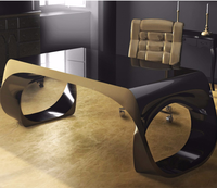 Table et chaise de bureau CEO Boss de couleur rouge Design commercial Design Home Computer Desk