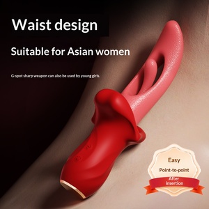 Wholesale Women's <strong>G</strong> <strong>Spot</strong> 10-frequency Strong Seismic Shaking Flapping Clitoral <strong>Vibrator</strong> with Licking Tongue - Product Image 4