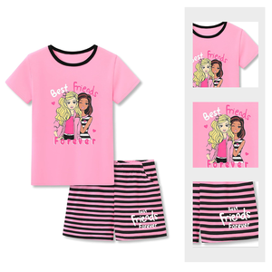 Vente en gros de pyjamas pour bébés filles ensemble de pyjamas d'<span class=keywords><strong>été</strong></span> doux et bon marché pour filles nouveau style de pyjamas mignons ensemble pour enfants 4T-18 - Product Image 2