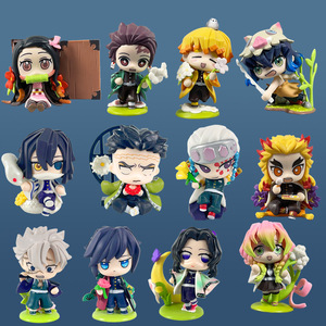 6 PCS/SET <span class=keywords><strong>Manga</strong></span> Estatuilla Tanjirou <span class=keywords><strong>Nezuko</strong></span> Zenitsu Kyoujurou Kanroji Kamado <span class=keywords><strong>Nezuko</strong></span> Birth Flower Ver. Figura PVC Anime Figura Juguetes - Product Image 5