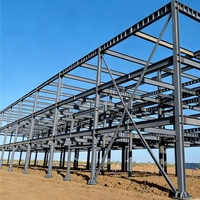 Structure industrielle en acier préfabriquée soudée sur mesure pour bâtiment de bureaux à ossature acier lourde