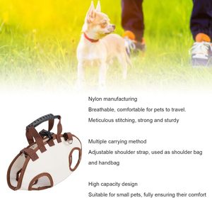 Sac de transport pour petit chiot, pour voyages, randonnées, extérieur, 3 en 1, respirant, porte-bébé mains libres pour animaux de compagnie, sac à dos de transport pour chien générique avec laisse - Product Image 5