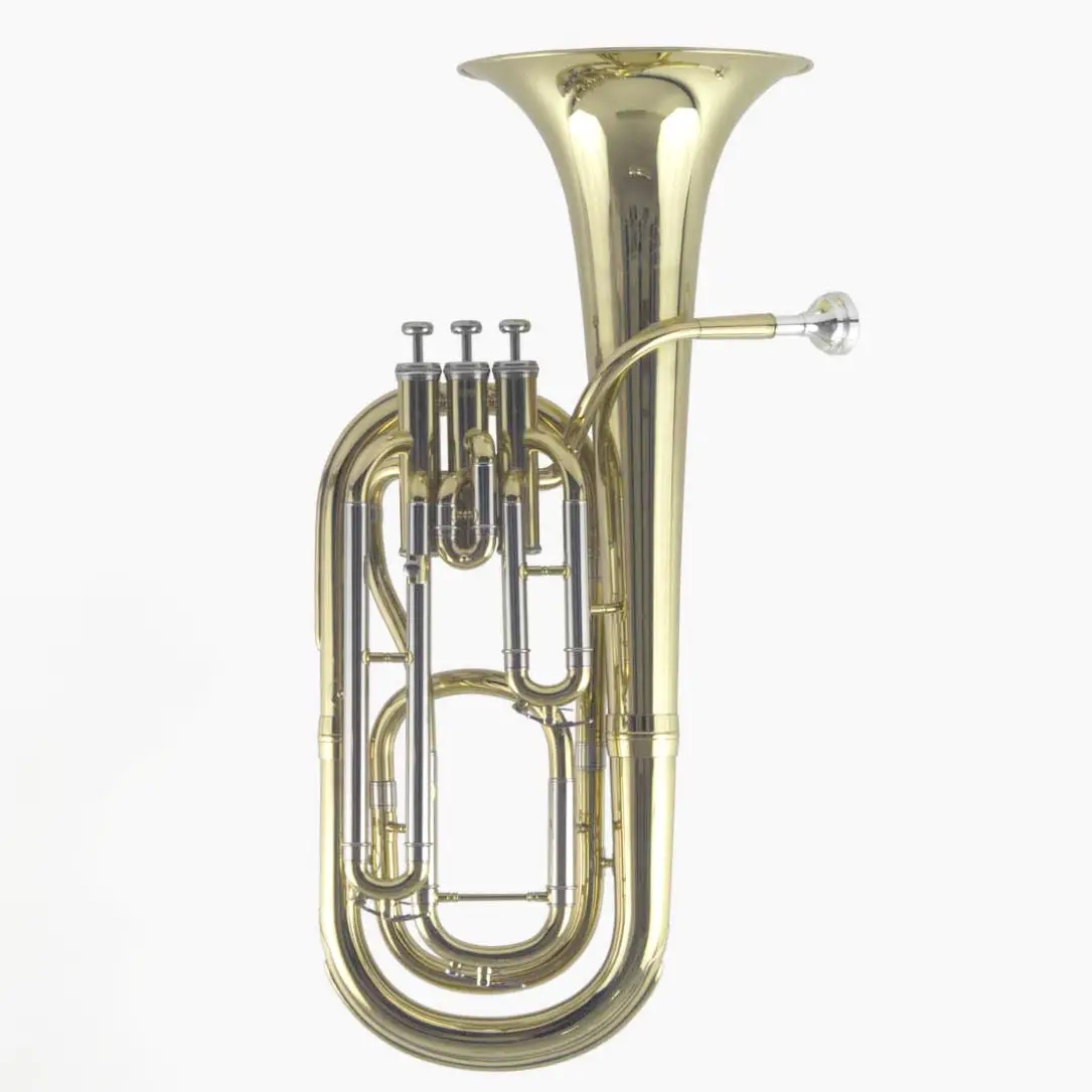 Hochwertiges Baritonenhorn Werkspreis professionelles Baritonenhorn Messingkörper Goldlack China Baritonenhorn