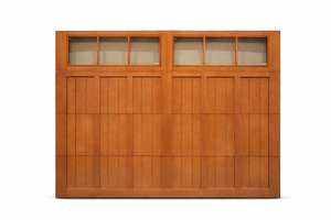 <span class=keywords><strong>Porte</strong></span> de <span class=keywords><strong>garage</strong></span> sectionnelle extérieure en bois massif de style industriel moderne avec fenêtres en verre, sur mesure, isolée et antivol - Product Image 4