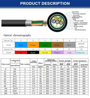 Cable de fibra óptica de 12 a 96 núcleos Cinta de acero enterrada directa Cable de fibra óptica de doble vaina blindado Gyta53