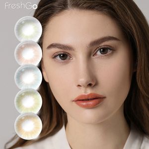 Freshgo 컬러 콘택트 렌즈 도매 컬러 연락처 화장품 콘택트 렌즈 14.2mm 눈 렌즈 렌테 드 Contato - Product Image 1