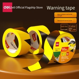 Nastro Adesivo Giallo e Nero <span class=keywords><strong>di</strong></span> Alta Qualità Deli 33771 per Imballaggio Express e Forniture per Ufficio, PVC, Segnalazione <span class=keywords><strong>di</strong></span> Pericolo Forte per Attraversamenti Pedonali - Product Image 2