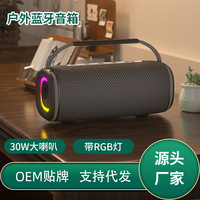 Nouveau caisson de basses portable étanche pour l'extérieur, robuste, avec lumières RGB - Haut-parleur audio portable