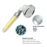 Pomme de douche à main luxueuse avec système de filtration ionique à haute pression, pluie, vitamine VC, pierre pour accessoires de robinet de salle de bain