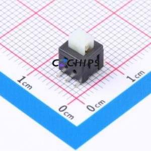 PS-2158S-P Push Button Switch SMD Switch Double Pole Double Throw Self-Locking Square Button Vertical Mount - Product Image 1