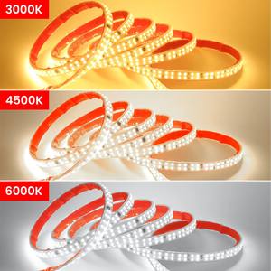 Tira de Luces LED de 220V, Impermeable, 240 LED/m, Blanco Natural Cálido, 2835, Flexible, con Diodo IC, Cinta Adhesiva - Product Image 2