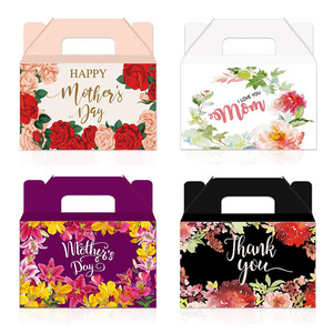 <span class=keywords><strong>Feliz</strong></span> Día DE LA MADRE Bolsas de regalo de papel Mejor mamá Favor de fiesta de cumpleaños Caja de regalo Regalos florales Galletas Cupcake Mango Caja del Día de la madre - Product Image 4