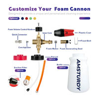 Canon à mousse Amsturdy V3.0 4000psi 275bar 1.1mm en laiton transparent pour bouteille de canon à mousse