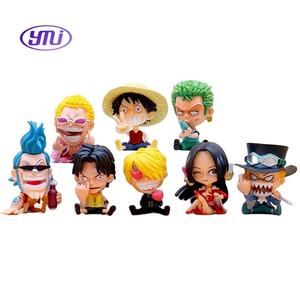 8 스타일 10CM 앉아 Q VER. 루피 사보 로 쵸퍼 롤로노아 조로 상디 우솝 1 조각 만화 입상 동상 장난감 PVC 애니메이션 그림 - Product Image 1