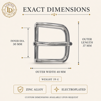 Boucle de ceinture en alliage de zinc argenté pour femme, électroplaquée et polie, en forme de D, accessoire métallique pour ceinture, idéale pour le remplacement DIY