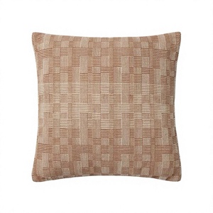 Geometric Woven Cotton Throw <b>Pillow</b> Square Minimalist Decorative Cushion Cover Washable Removable - Product Image 1