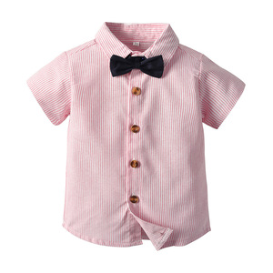 Completo Estivo <span class=keywords><strong>per</strong></span> Neonati Maschi, Nuovo Set Classico con Pantaloncini a Righe, Abbigliamento Elegante <span class=keywords><strong>per</strong></span> Bambini - Product Image 4