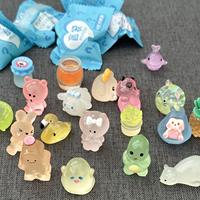 Figuras Miniatura Luminosas 3D Kawaii de Resina con Animales Marinos DIY, Tortuga que Brilla en la Oscuridad, para Bolsas Sorpresa y Juguetes de la Suerte