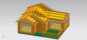 Maison en bois préfabriquée pour zone côtière, maison de plage, maison d'été à un étage, projet - Product Image 3