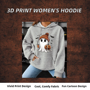 Sudadera con Capucha Transpirable para Mujer, Otoño 2025, Estilo Casual Europeo Americano, con Logotipo Tejido en la Parte Delantera e Impresión Digital 3D - Product Image 2