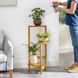 Solid Wood Multi Layer Flower Stand Indoor Floor Standing Plant <b>Rack</b> For Living Room Balcony Storage <b>Shelf</b> Durable Rectangle - Product Image 1
