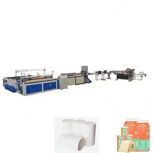 mini toilet tissue paper converter ,roll cutting machine and packing machine for small toilet roll making