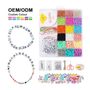 Leemook nueva gran oferta colorido DIY hecho a mano cuentas collares pulsera Kit cuentas conjunto para la fabricación de joyas para niñas juguete educativo
