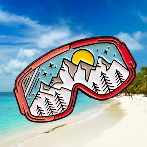 Lunettes de ski épingle en émail rose rouge vert personnalisé épingles en émail doux personnalisées pour cette aventure alpine - Product Image 3