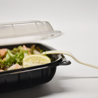 Conteneur jetable en plastique PP personnalisé pour la préparation de repas au micro-ondes Boîte d'emballage alimentaire à emporter à clapet