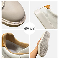 Chaussures de sport décontractées pour hommes, en maille blanche, à bout rond, à lacets, confortables, respirantes, avec semelle extérieure en caoutchouc, pour le printemps et l'automne