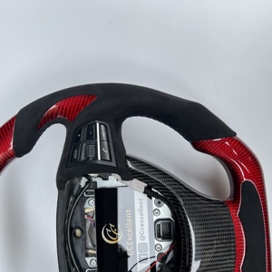 CCexcellent พวงมาลัยคาร์บอนไฟเบอร์สำหรับเล่นกีฬาปรับแต่งได้พวงมาลัยพร้อมที่หุ้มหนังนิ้วหัวแม่มือสำหรับ F15 F10 F18ผู้ท้าชิง - Product Image 6