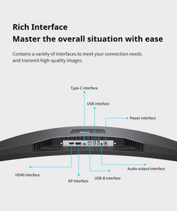 Monitor Bezel melengkung 38 inci 4k, layar datar 144Hz 4k 2k 34 "Filter lampu biru UHD HDR Display game dengan dudukan - Product Image 6