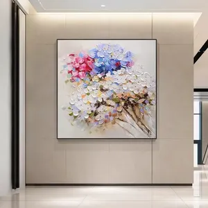 Pintura al Óleo Moderna Abstracta <span class=keywords><strong>de</strong></span> Paisaje, Arte <span class=keywords><strong>de</strong></span> Pared con Relieve 3D en Lienzo, Decoración del Hogar - Product Image 3